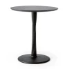 Bistrotisch Torsion Eiche schwarz D 70 cm