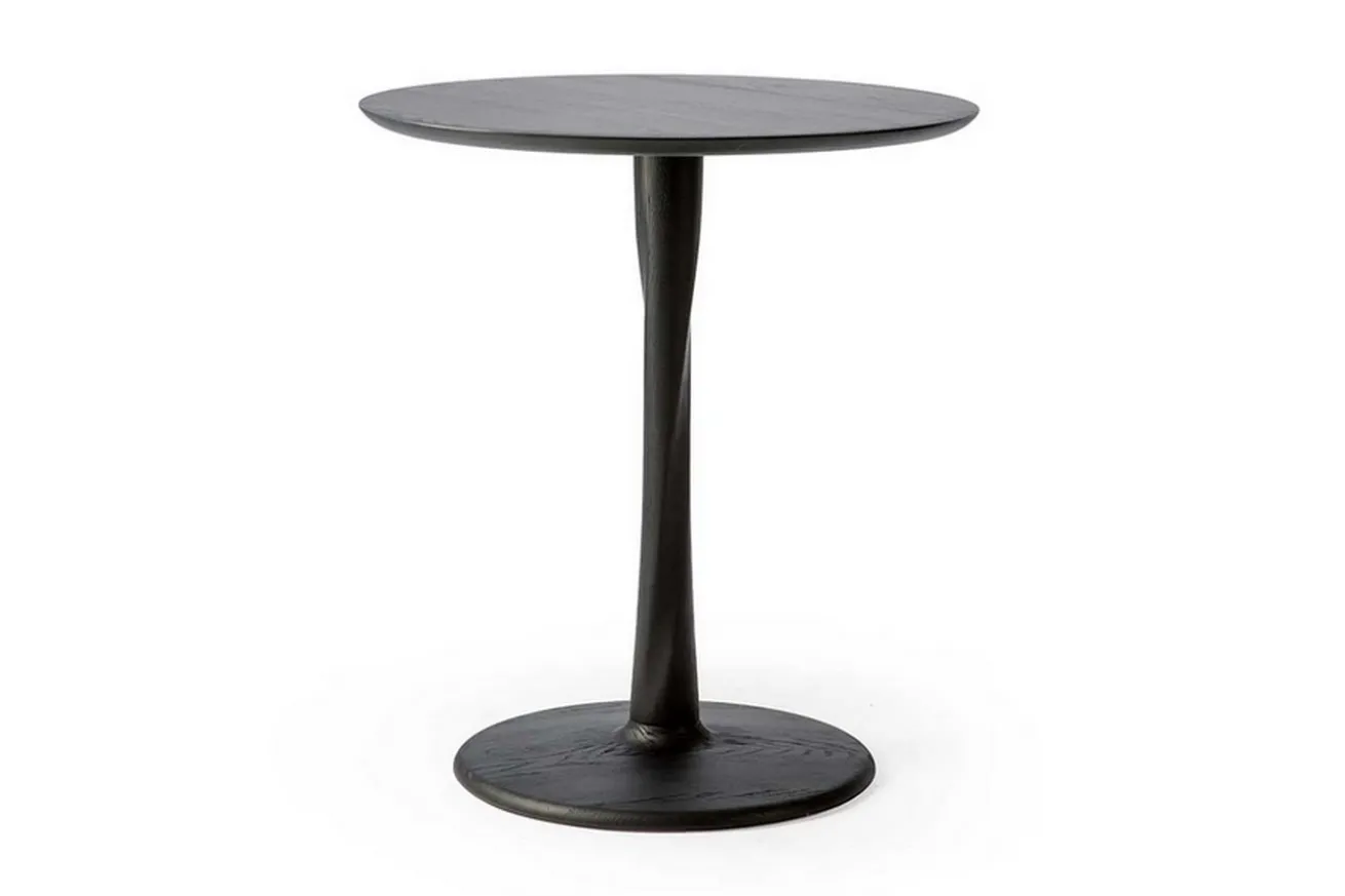 Bistrotisch Torsion Eiche schwarz D 70 cm