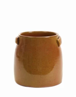 Blumentopf Steingut orange D 25 cm