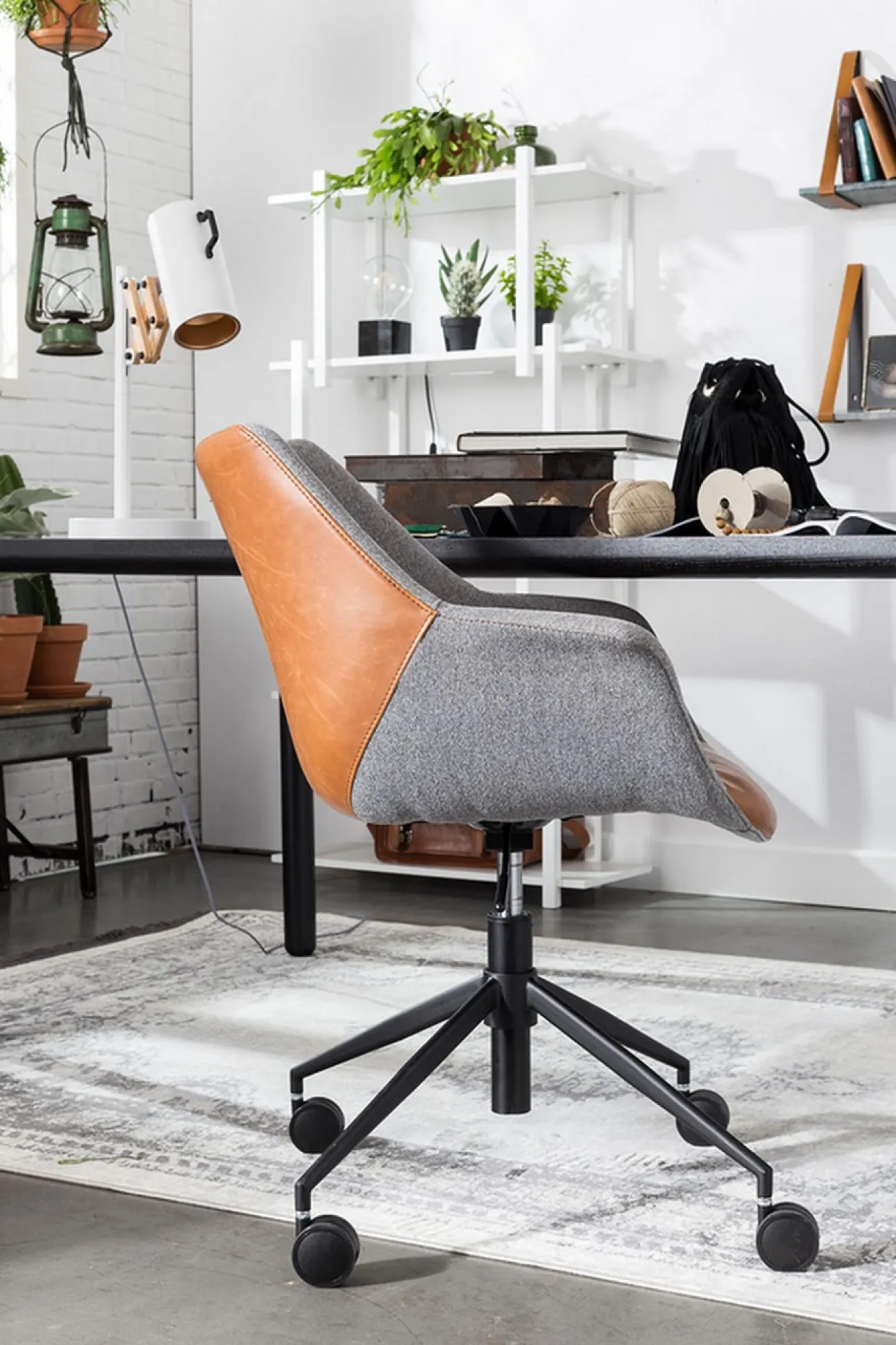 Bürostuhl Doulton Stoff grau