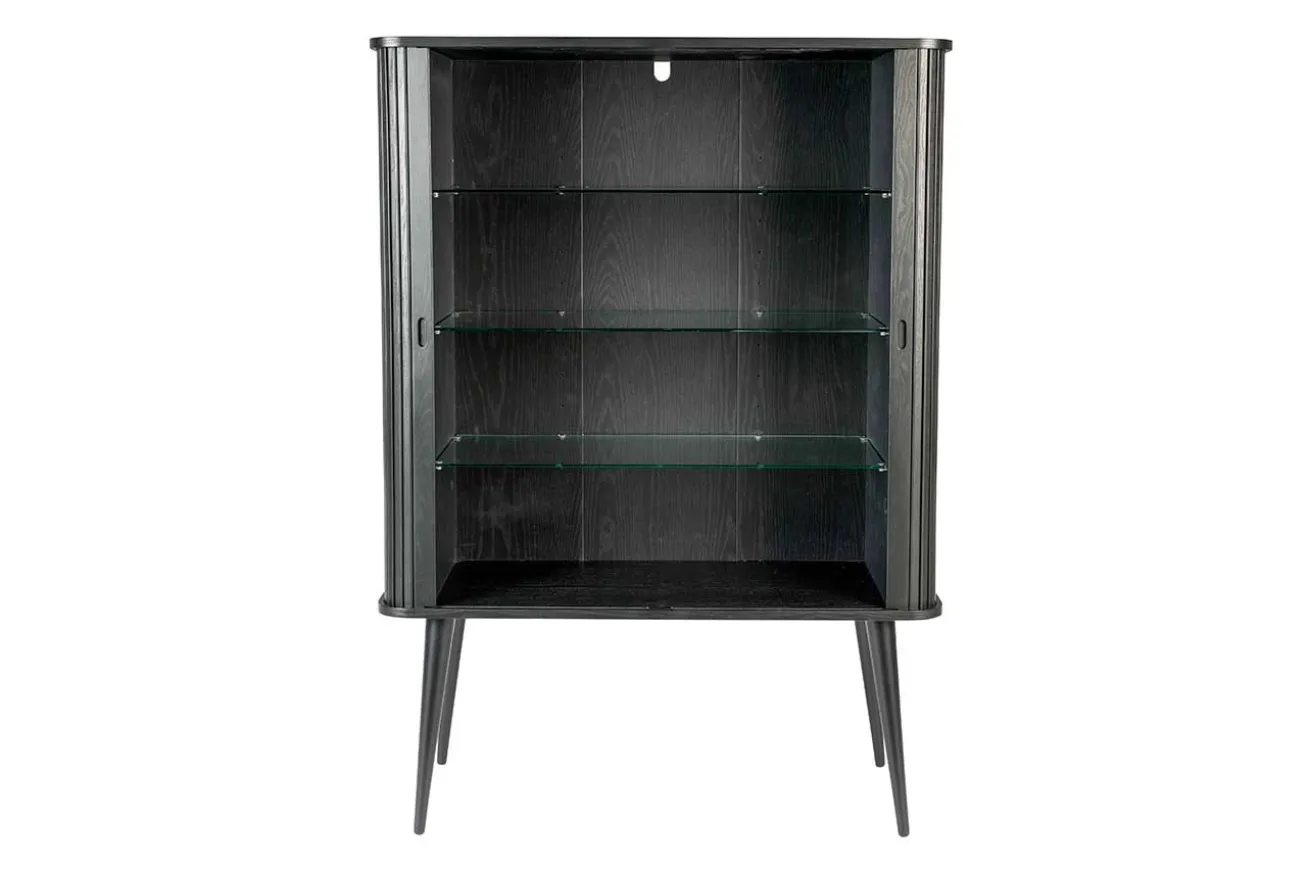 Buffetschrank Barbara Massivholz schwarz