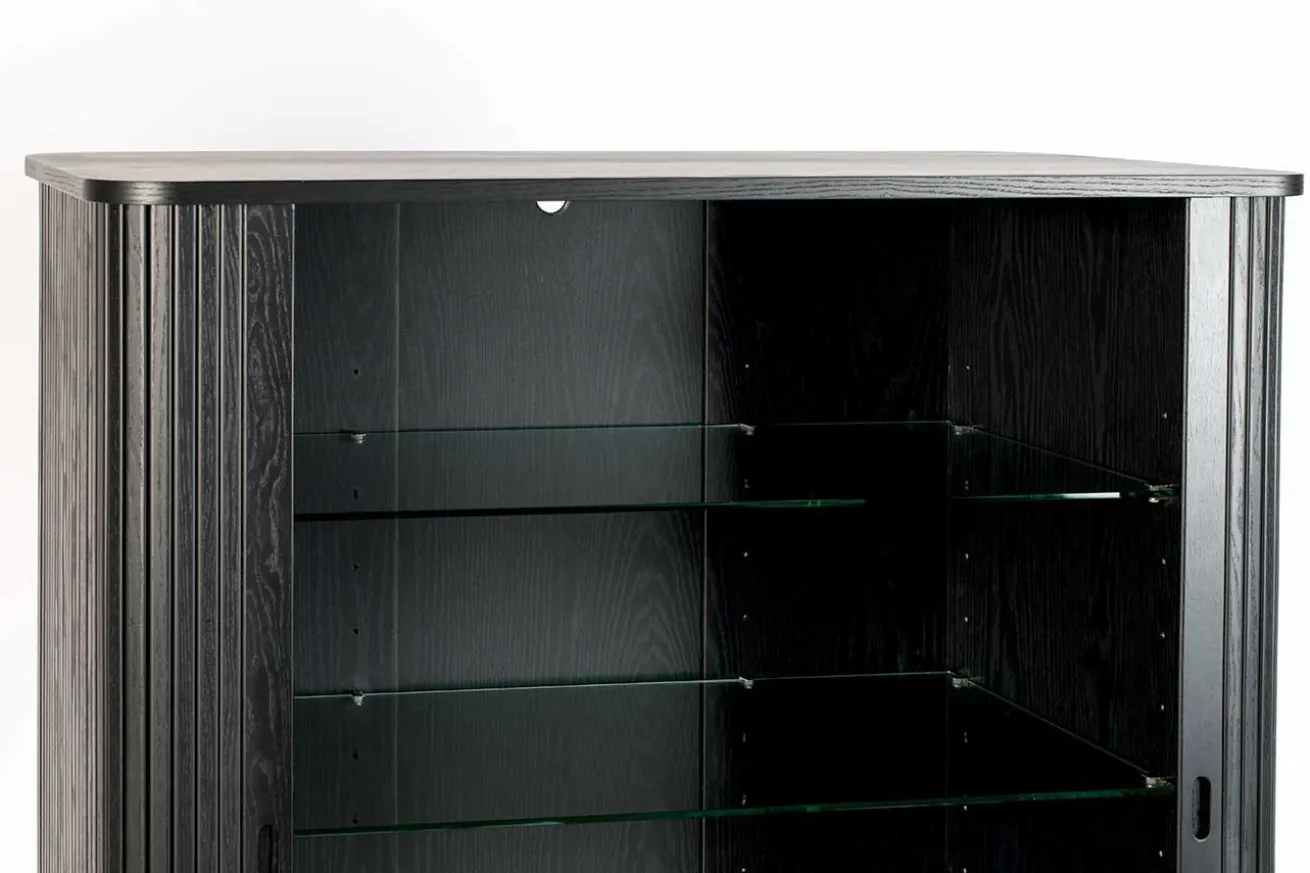 Buffetschrank Barbara Massivholz schwarz