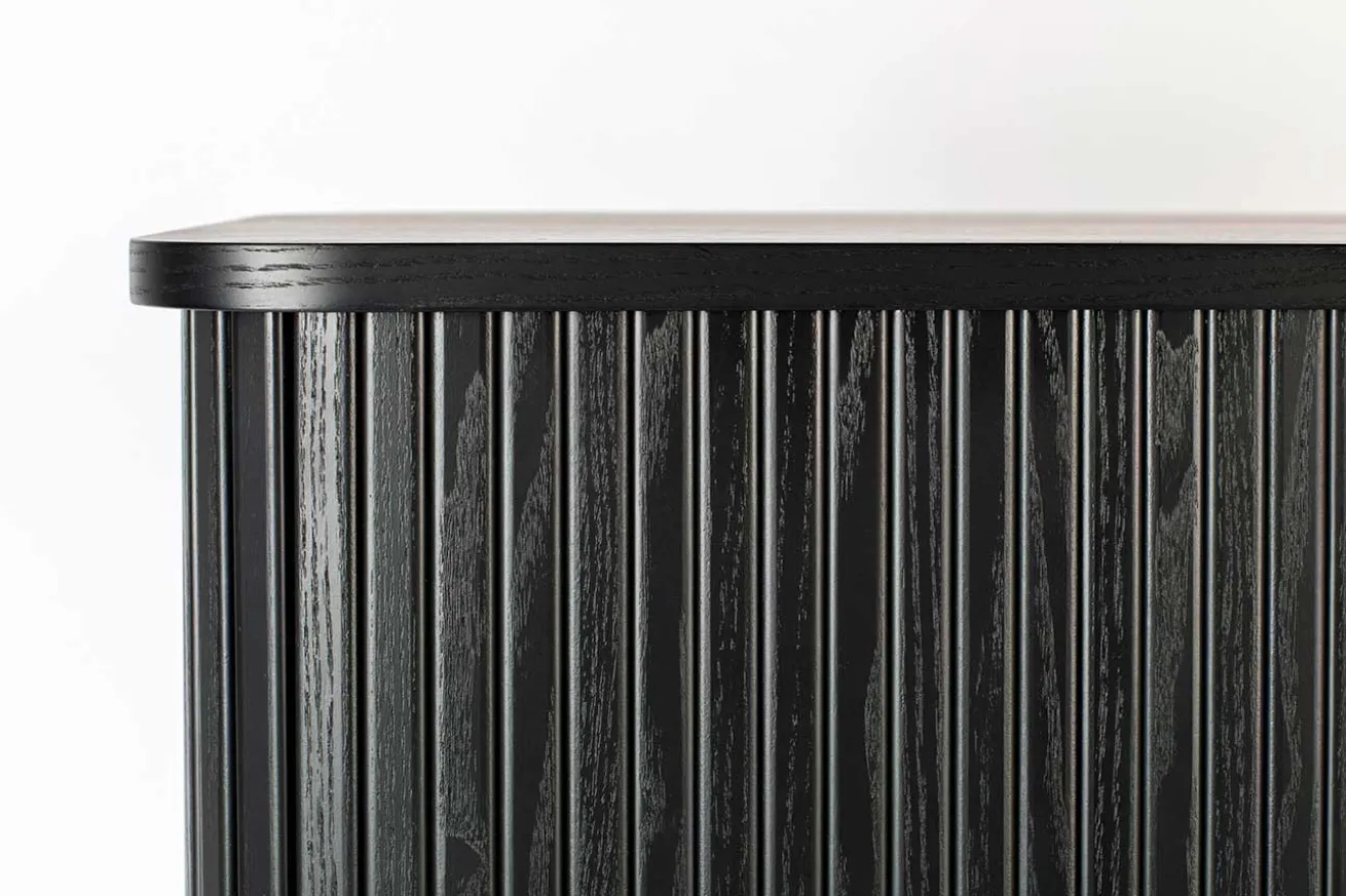 Buffetschrank Barbara Massivholz schwarz
