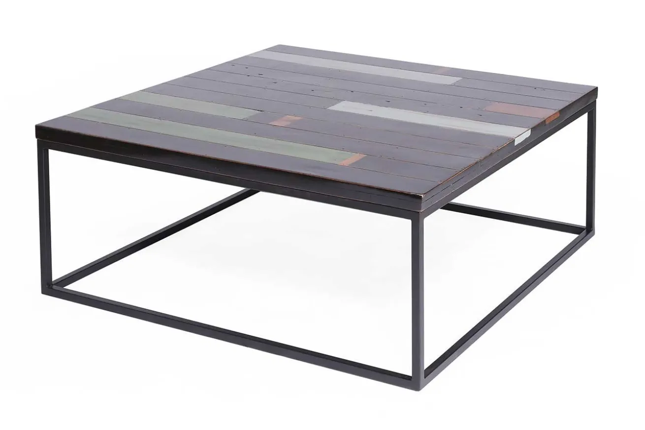 Couchtisch Chimney schwarz lackiert quadratisch