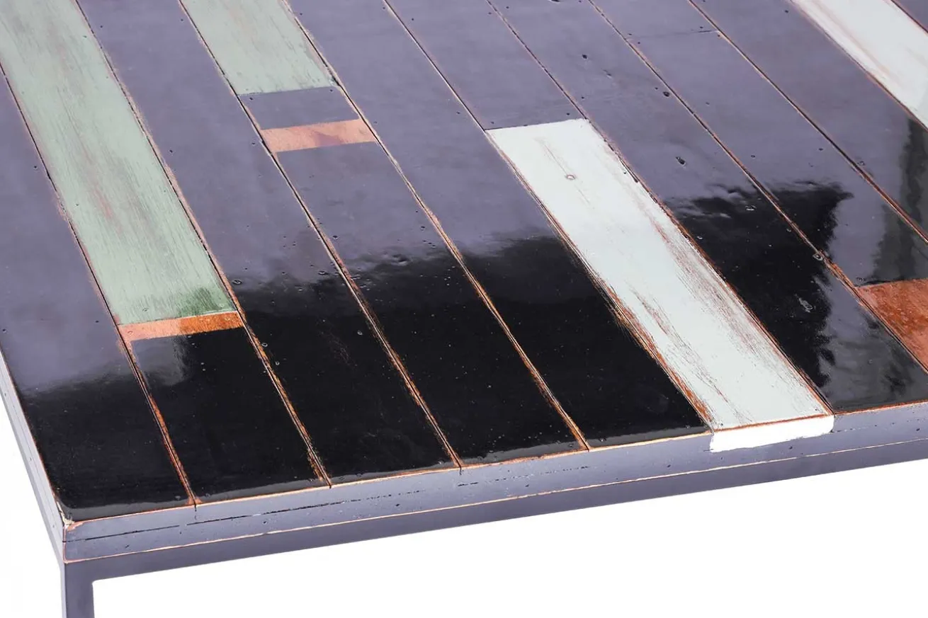 Couchtisch Chimney schwarz lackiert quadratisch