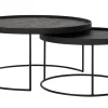 Couchtisch Highlight Set rund schwarz