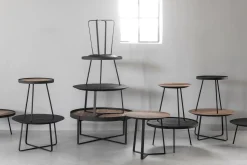 Couchtisch Highlight Teak schwarz D 50 cm