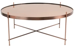 Couchtisch Metall Glas kupfer