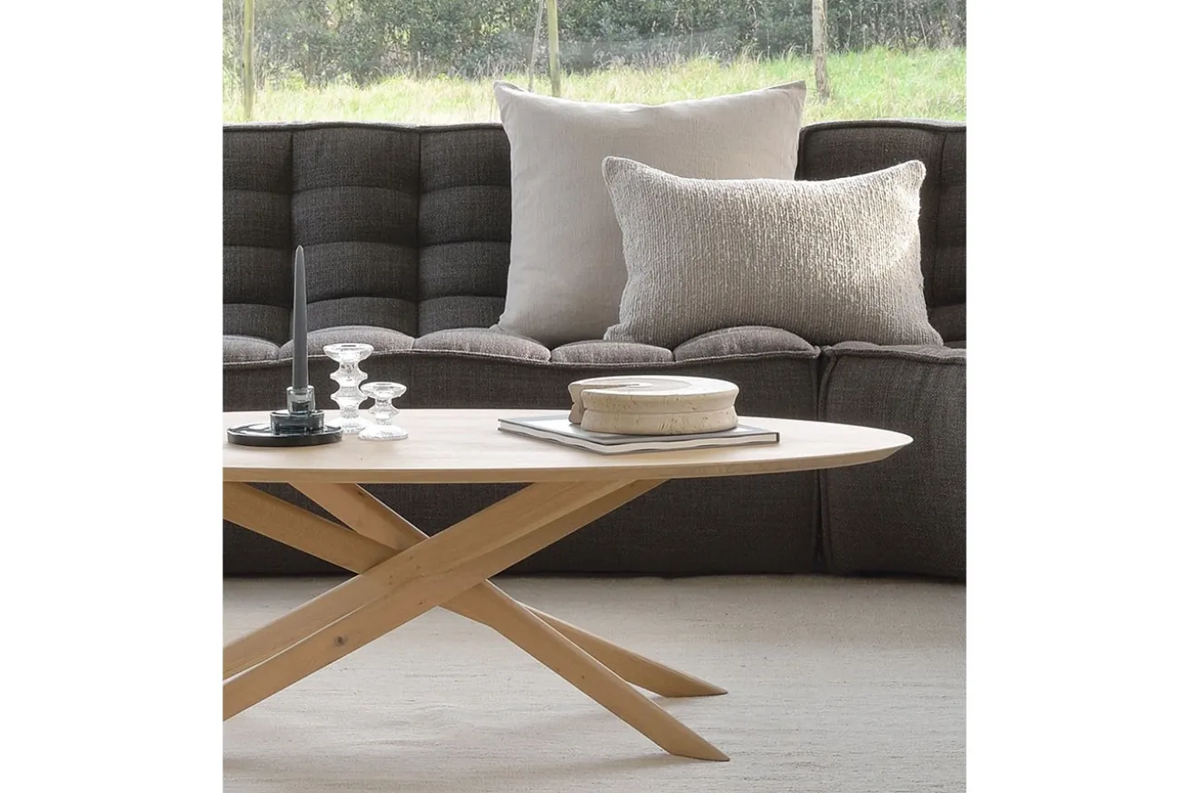 Couchtisch Mikado Eiche natur oval B 143 cm