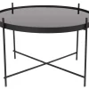 Couchtisch rund Metall glas