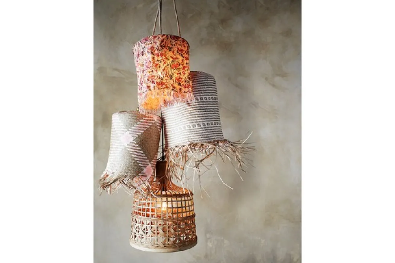 Deckenlampe Boho Bamboo D 40 cm