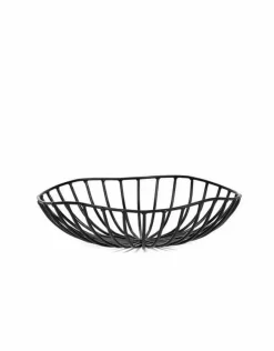Dekokorb Metall schwarz D 20 cm