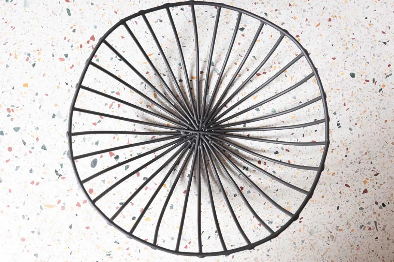 Dekokorb Metall schwarz D 20 cm