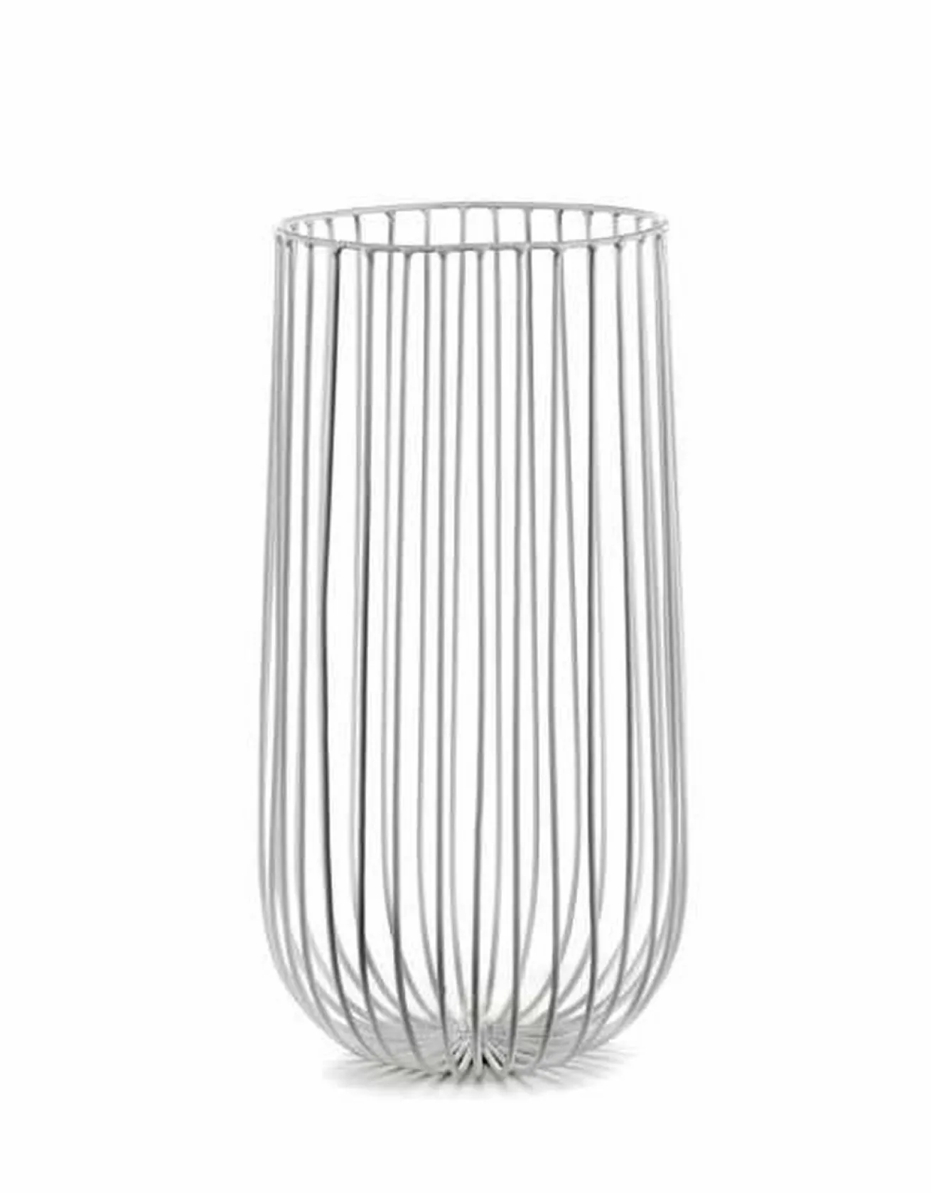 Dekokorb Metall weiss H 34,5cm