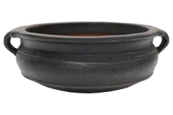 Dekotopf Ton braun H 15 cm