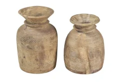 Dekovase Holz Vintage