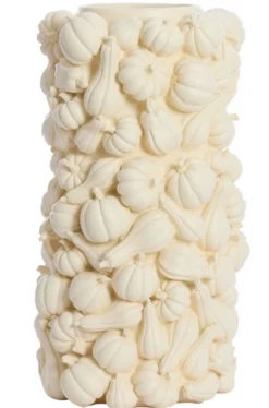Dekovase Kürbis creme H 50 cm