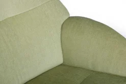 Designer Drehsessel mit Kopfstütze Stoff limette 360 ° drehbar B 79 T84 H 111 cm