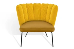 Designersessel Gaia Lounge Cord gelb