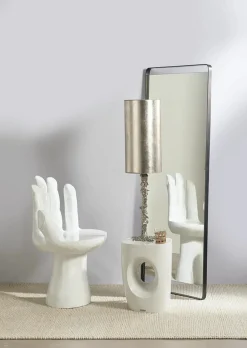Designersessel Hand Polyester weiss