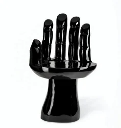 Designersessel Hand Polyester schwarz