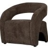 Designersessel Radia Stoff braun