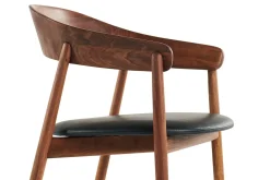 Designerstuhl Unaj mit Arm Nussbaum