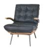 Designsessel Chester Leder schwarz