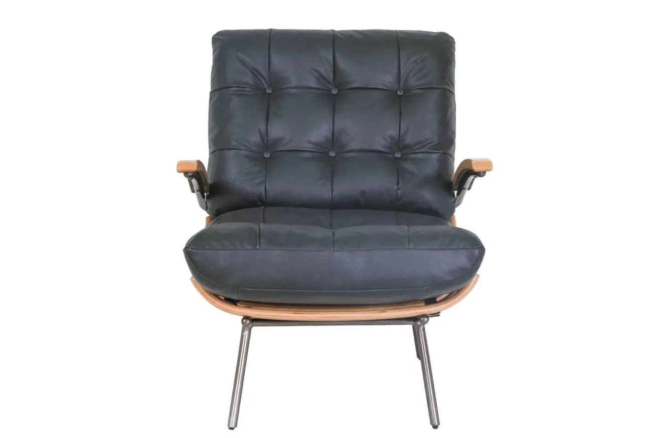 Designsessel Chester Leder schwarz