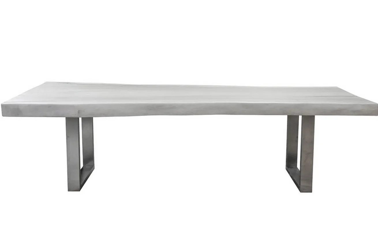 Designtisch Suarholz weiss pigmentiert 300*100 cm