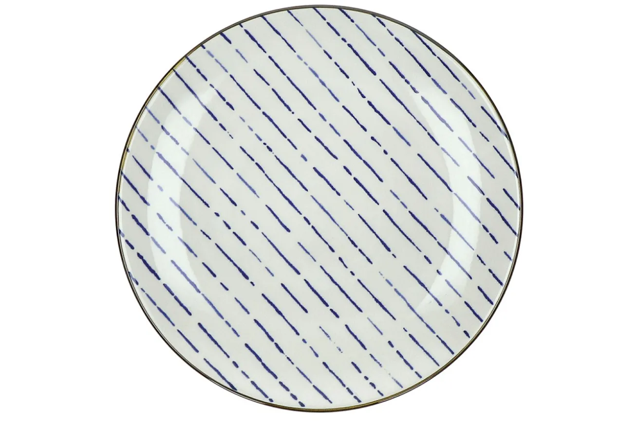 Dessertteller Anafi blau weiss D 22 cm