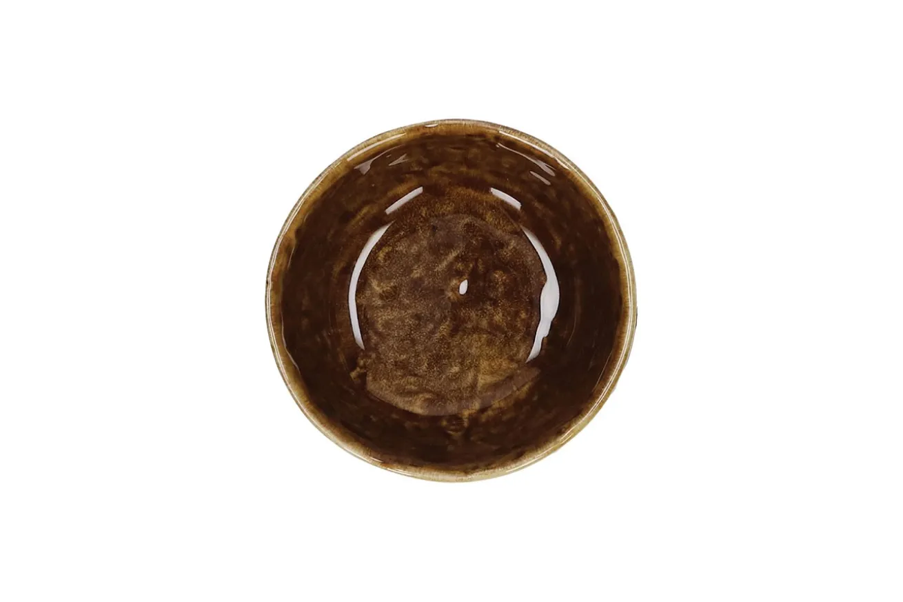 Dipschale Spiro Steingut braun D 9cm