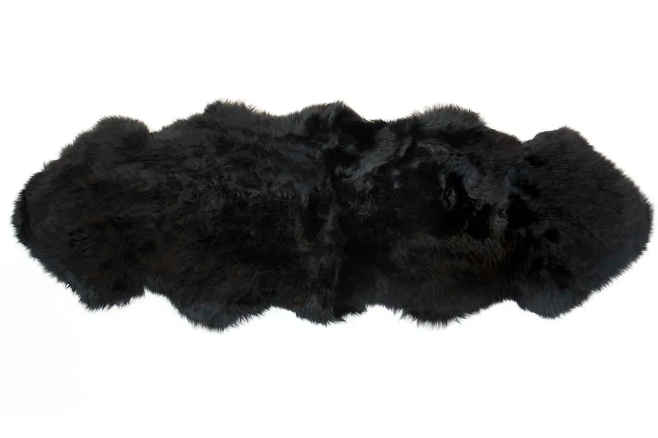 Doppelfell schwarz B 180-190 cm