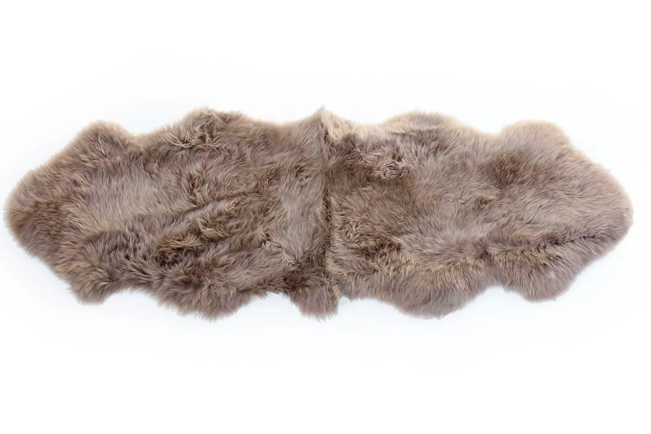 Doppelfell taupe B 180-190 cm