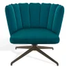 Drehsessel Gaia Lounge Stoff petrol
