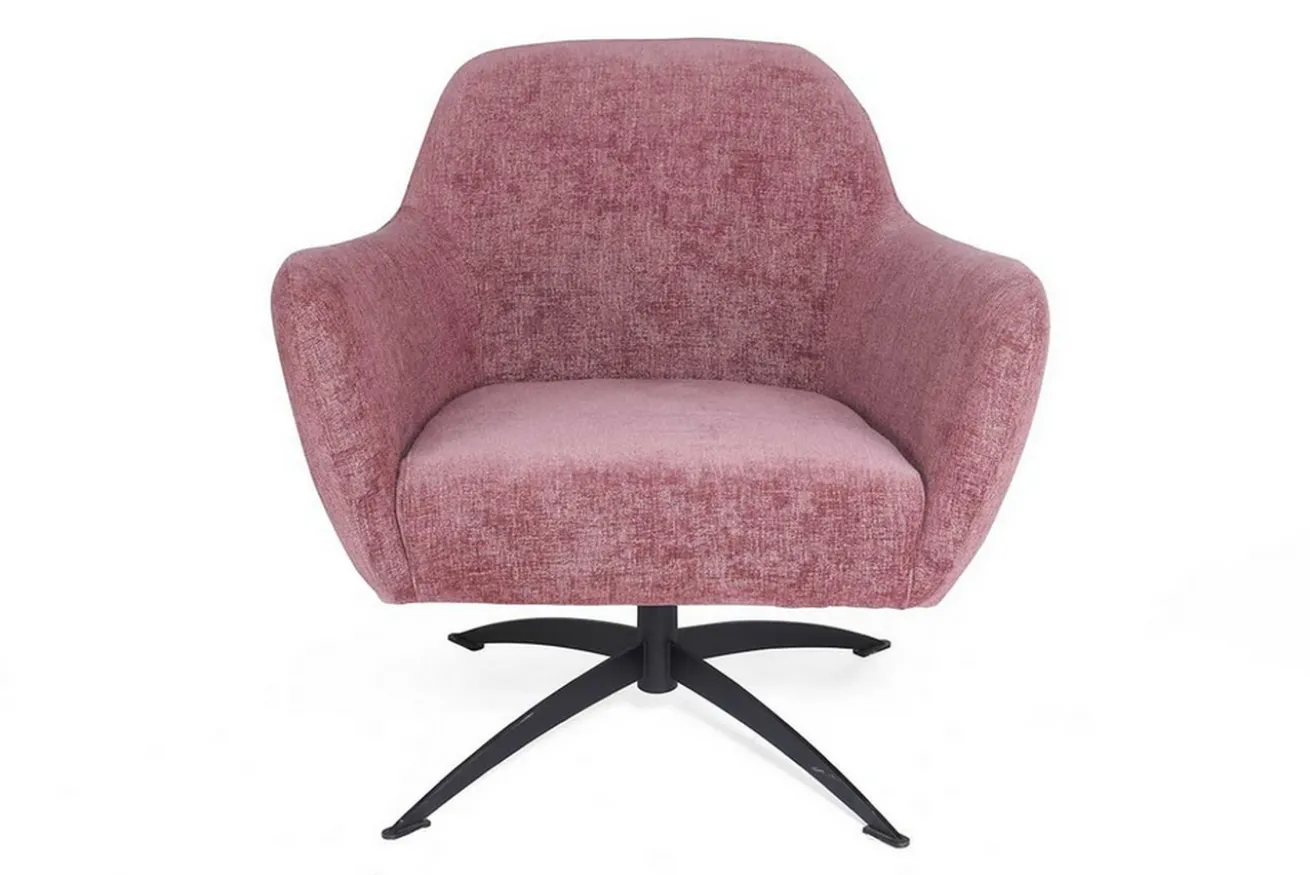 Drehsessel Moni Stoffbezug Samt rosa