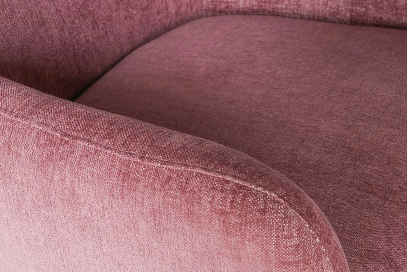 Drehsessel Moni Stoffbezug Samt rosa