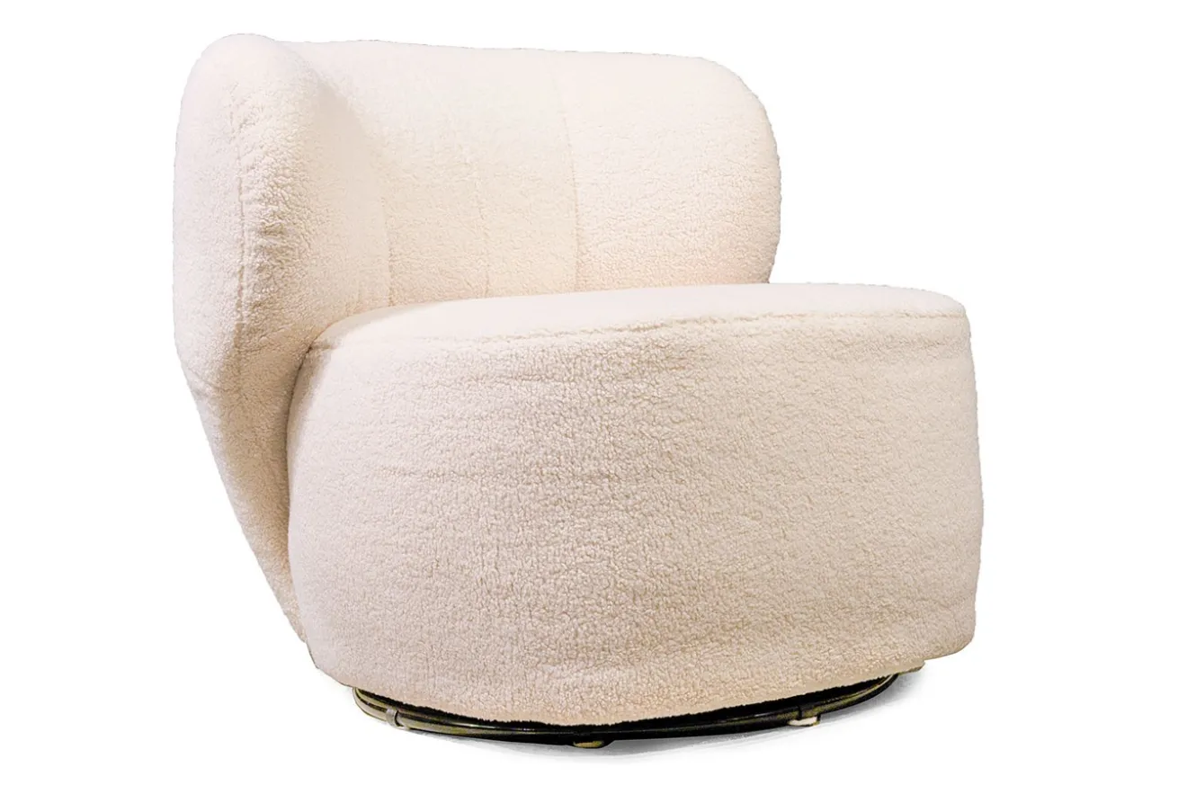 Drehsessel Oli Teddy Stoff natur