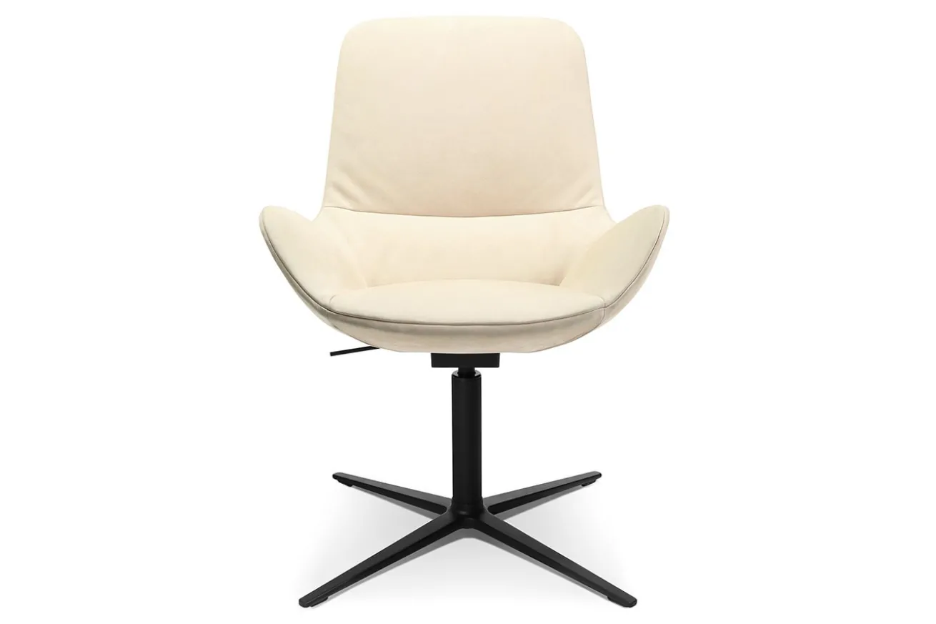 Drehsessel W-Club Low Leder creme