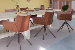 Drehstuhl Gustav jr. Leder-Stoff