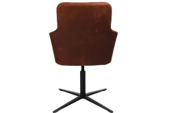 Drehstuhl W-Cube 1 mit Arm Leder braun
