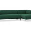 Ecksofa Aston Stoff dunkelgrün