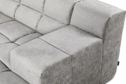 Ecksofa Cube Stoff dunkelgrün grau