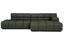 Ecksofa Cube Stoff dunkelgrün