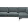 Ecksofa Khloe Stoff türkis