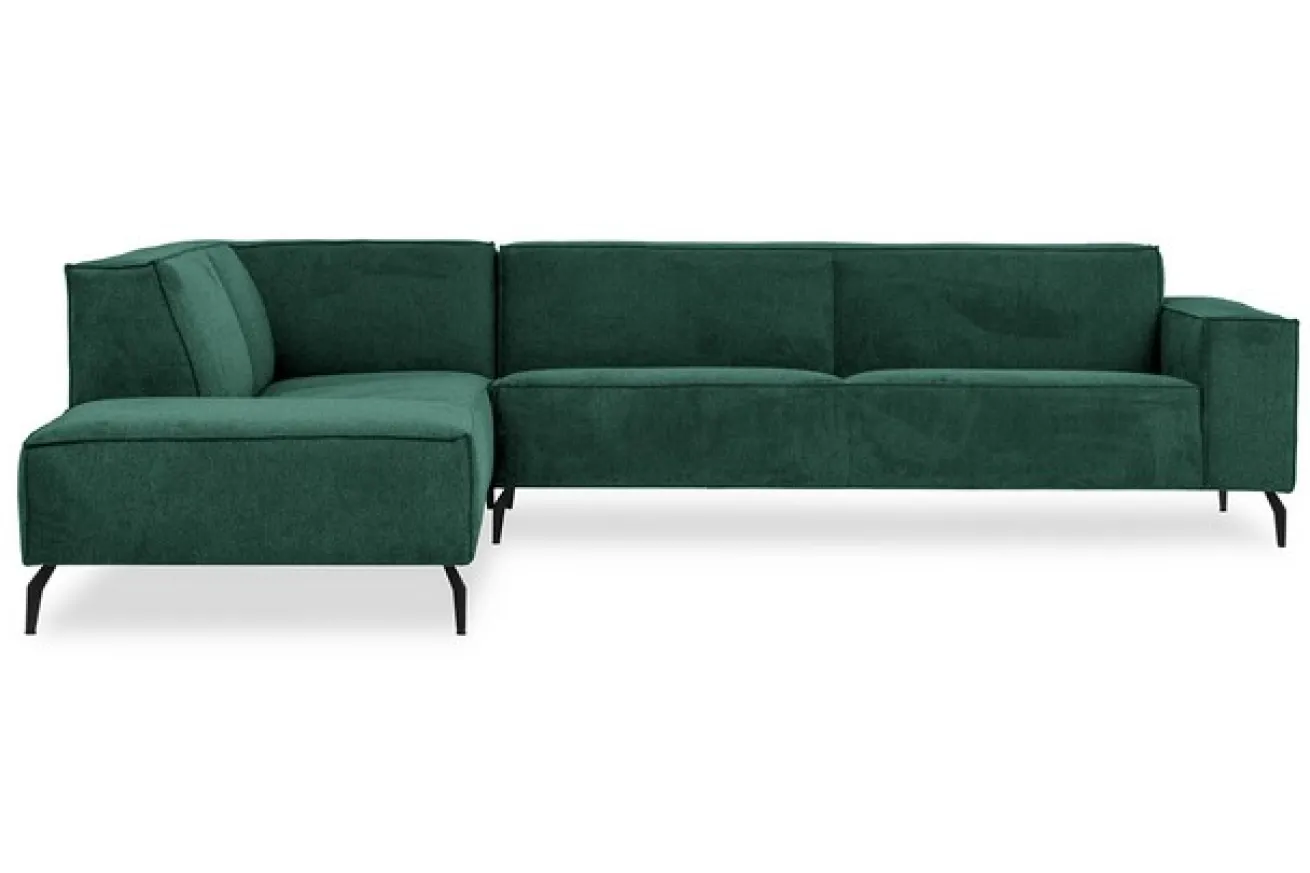 Ecksofa Nador Stoff dunkelgrün