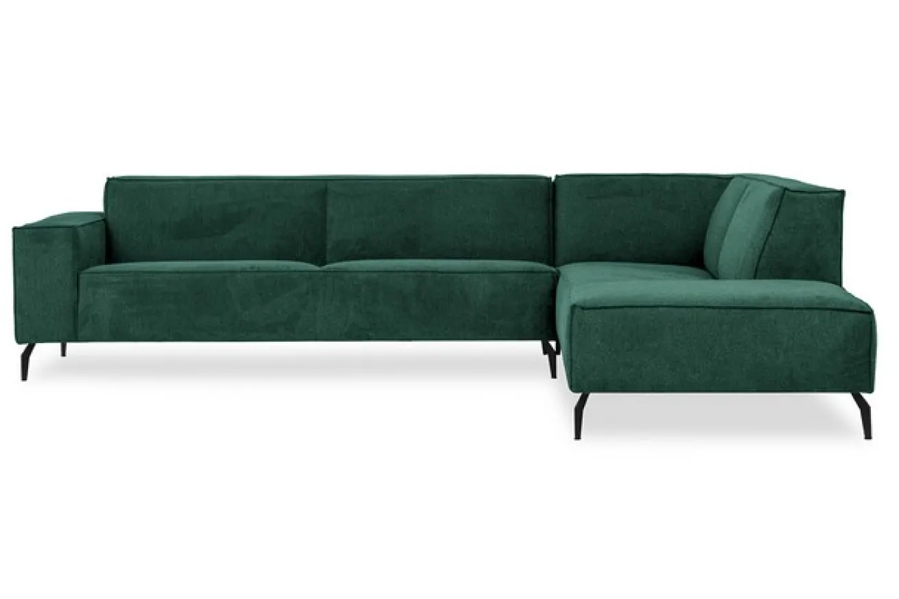 Ecksofa Nador Stoff dunkelgrün