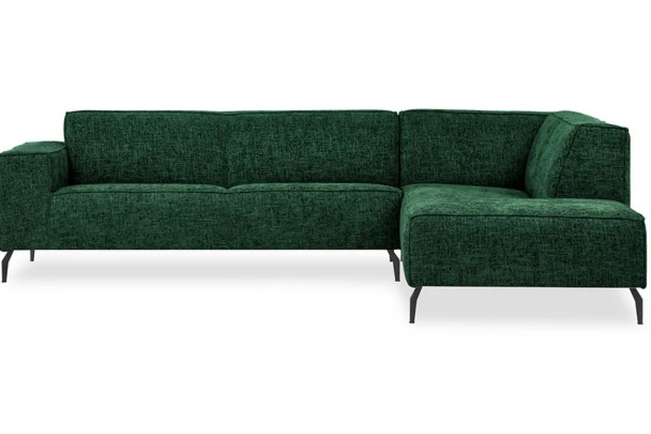 Ecksofa Nador Stoff flaschengrün