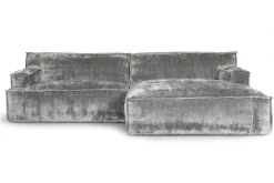 Ecksofa Plantes Cord silber