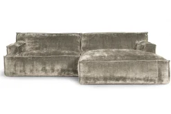 Ecksofa Plantes Cord silber
